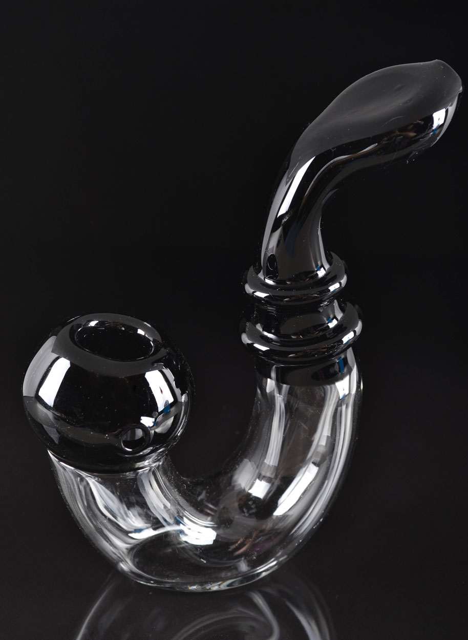8 Black Grand Sherlock Glass Hand Pipes Smoking Bowl Glass Pipe