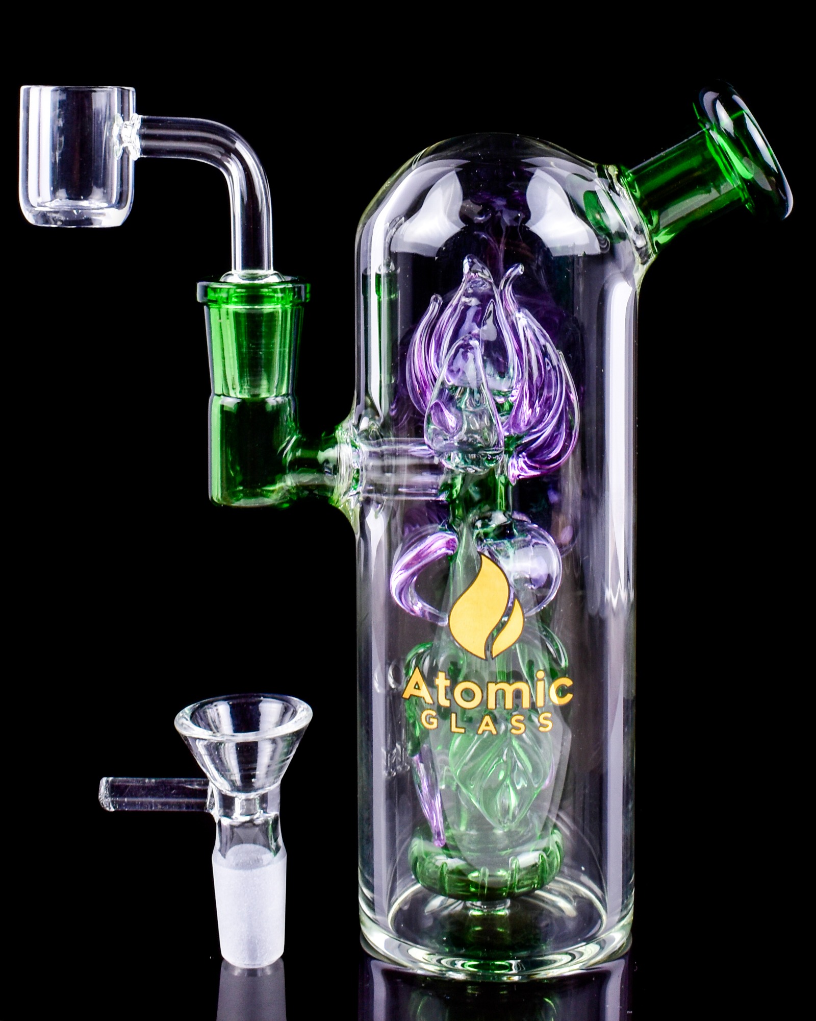 Image of Enchanted Bloom - Atomic Glass - Rose Bong/Dab Rig