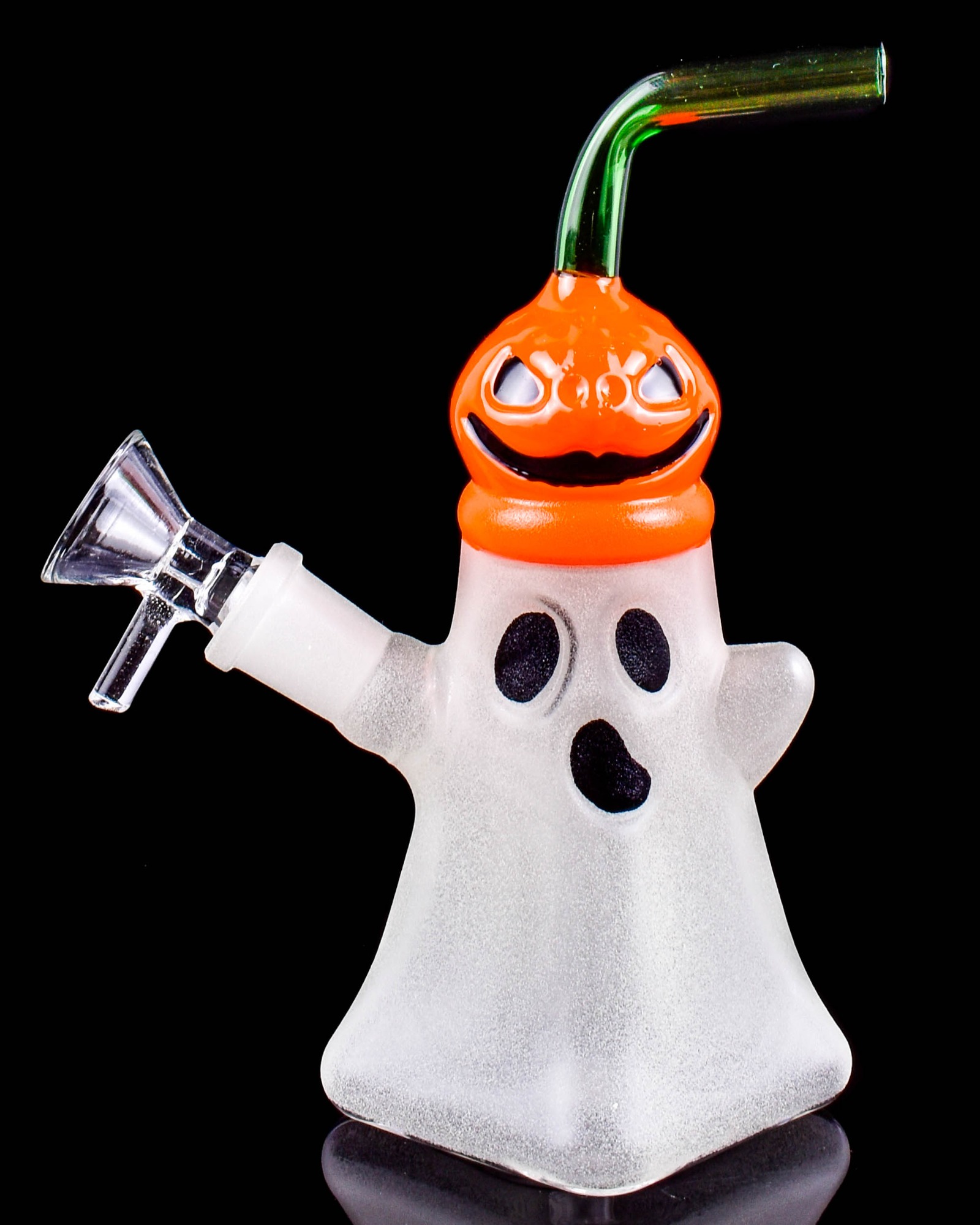 Ghostface Pumpkin Halloween Glow In The Dark Bong -SmokeDay
