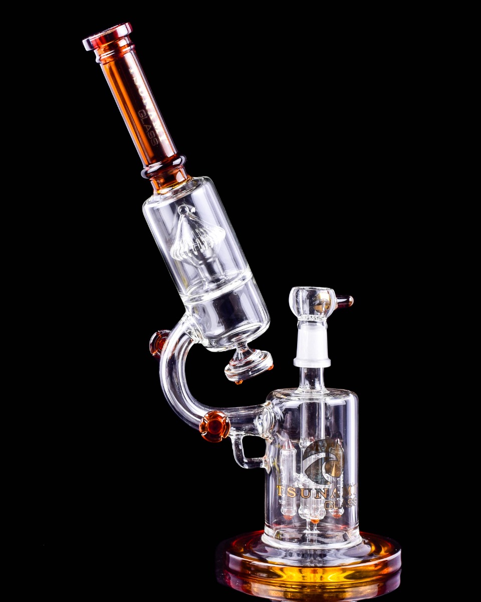 THICK Bong Tsunami Glass MICROSCOPE Bong UFO Bong Glass Water Pipe
