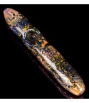 The Wormhole - 6” Golden Sea Frit Work Steamroller Glass Hand Pipe
