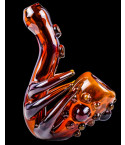 Fiery Octopus - 5" Sherlock Glass Hand pipe