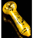Clockwork Nexus Golden Frost Glass Hand Pipe