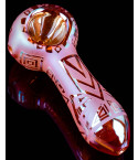 High Quality Tribal Amber Frost Glass Hand Pipe