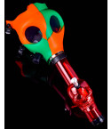 Gas Mask Pipe Bong - Includes Acrylic Water Pipe - Full Set - Orange