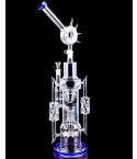 20" Spiky chamber of Smoke With Shower Head and Tree Perc - Blue