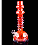 Spiral Chamber Wire Wrapped Round Base Bong