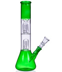 10" Double Percolator Beaker Bong - Green