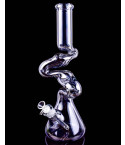 The Obsidian - 17" Metallic Round Bottom Zong Bong – Shiny Black