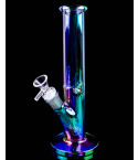 The Spectrum - 10" Electro Plated Cylinder Straight Bong - Purple Hue