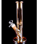 The Spectrum - 10" Electro Plated Cylinder Straight Bong -  Champagne