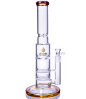 The Khalifa Tower - 15” Double Honeycomb to Turbine Percolator Combination - Amber