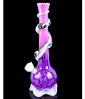 Amethyst Aura - 12" Dual Frit Dichroic Wire Wrap Vase Bong