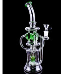 Cyclonic Bliss - 13" 3-Arm Faberge Recycler Bong