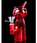 Cute Cat Design Mini Bong - Red