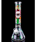 14" Rick N Morty Beaker Bong Glow In The Dark - Brown