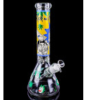 14" High Rick N Morty Beaker Bong Glow In The Dark - Yellow
