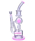 The Will - Lookah Glass 13" Recycle Bent Neck Glass Water Pipe Bong - Milk Pink