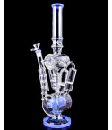 The Tetra - High Point Glass - 18" Barrel Perc And Quad Honeycomb Bong