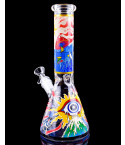 Cosmic Mushroom Glow In The Dark Beaker Bong