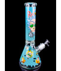 Scary Bee - 14" Rick & Morty Beaker Base Bong - Aqua