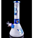 Space Cruiser - 13" Rick & Morty Blue Iridescent Beaker Bong