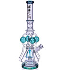 The Amazonian Trophy - LOOKAH PLATINUM SERIES - 19" SMOKING BONG WITH 4 CIRCULAR CHAMBER RECYCLER AND SPRINKLER MUSHROOM PERC