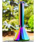 8" Iridescent Color Change Beaker Bong - Rainbow