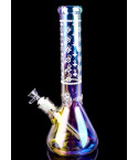 Luxury Louis Fashion Bong - 14" Chameleon Rainbow Iridescent Beaker Base Bong