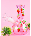 Double Cherry Glow In The Dark Mini Beaker Bong