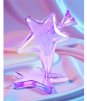 Aurora Star Bong - Purple Iridescent