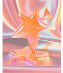 Aurora Star Bong - Orange Iridescent