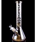 Chill Glass - 15" Designer Thick Beaker Bong - Brass
