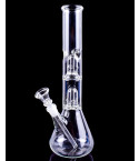 12" Twin Dome Percolators Bong - Clear