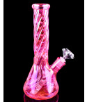 Infinite Love -  Atomic Glass - 12" Thick Iridescent Beaker Bong - Pink