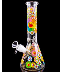 Smiley Bloom Beaker Bong
