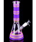 Cotton Candy - 10" Dual Frosted Color Beaker Bong - Pink Purple
