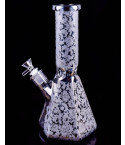 Hex Monarch Thick Glass Heavy Beaker Bong - Gray
