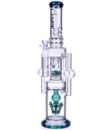 Wicked Twister - Clover Glass - 20" Triple Arm Ball Chamber w/ Sprinkler Perc Bong