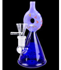 Puff Princess - Donut Showerhead Perc Beaker Bong - Blue