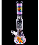 HypnoTwist - 17" Super Thick Wigwag Tube Beaker Bong - Pink
