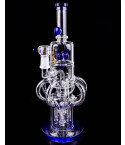 Mecha Kraken - Tsunami Glass - 14" Rocktapus Recycler Bong - Blue