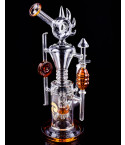 Reactor X - Tsunami Glass - 15″ Showerhead Donut Recycler Bong - Amber