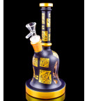 Black Designed Electroplated Bong - Assorted Artwork