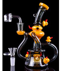 Duck Parade - Atomic Glass - Showerhead Recycler Bong/Dab Rig