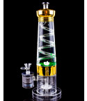 Electric UFO Lava Lamp Bong w/ Coil Perc - Golden