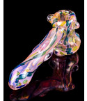6" Golden Fumed Hammer Bubbler - Golden Fumed