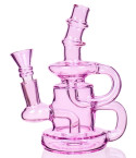 The Pink Surfer - 5” Mini Water Recycler Bubbler Girly Bong - Pink 
