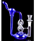 7" DNA Helix Twist Recycler Bong Water Pipe