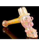 The Skull Magician 2.0 - 9" Golden Fumed Hammer Bubbler